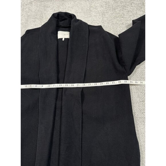 Oak + Fort Jacket Womens Large Black Coatigan Open Front Minimalist Contemporary - Picture 4 of 10